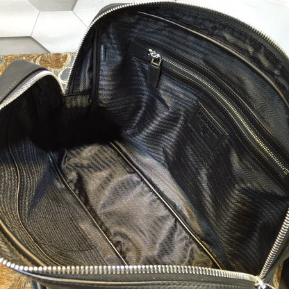SERVIETTE 38 EN CUIR D'AGNEAU LISSE NOIR