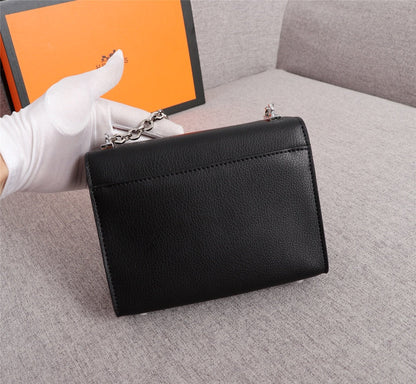 MINI SAC HM VERROU 17 EN CUIR DE VEAU NOIR