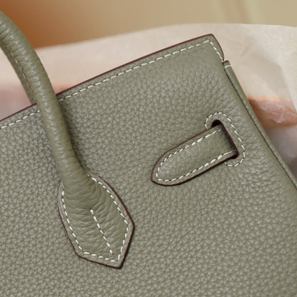 SAC HM BIRKIN 35 OLIVE TOGO QUINCAILLERIE OR