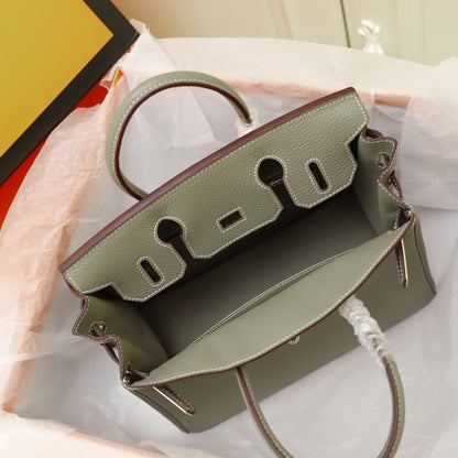 SAC HM BIRKIN 30 OLIVE TOGO QUINCAILLERIE OR