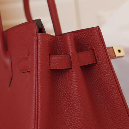 SAC HM BIRKIN 35 CRIMSON TOGO QUINCAILLERIE OR