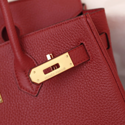 SAC HM BIRKIN 35 CRIMSON TOGO QUINCAILLERIE OR