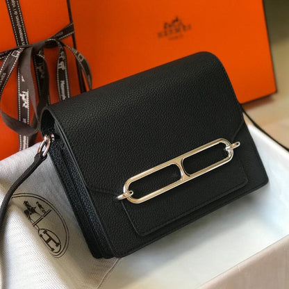 HM SAC ROULIS 18 CUIR TOGO NOIR