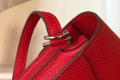 HM SAC ROULIS 18 CUIR TOGO ROUGE