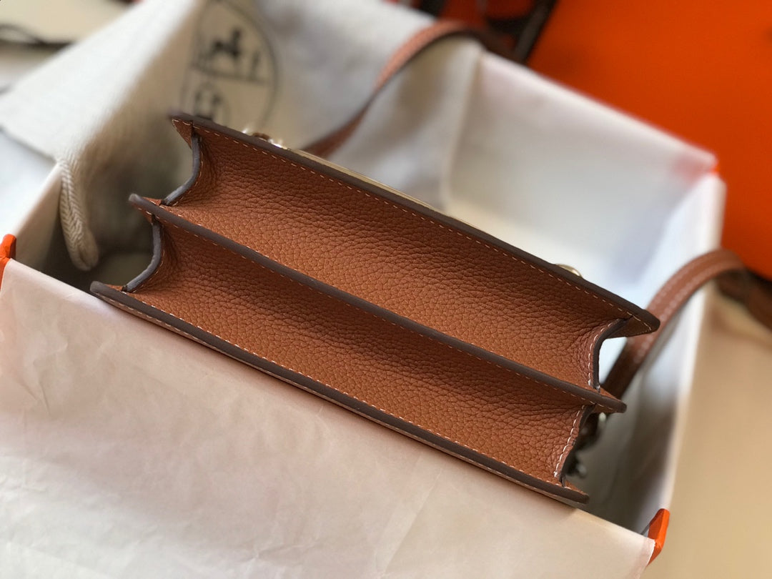 HM SAC ROULIS 18 CUIR TOGO CIDRE