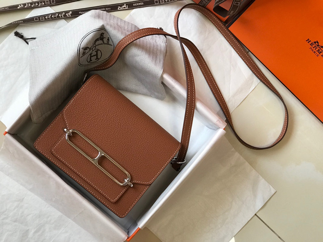 HM SAC ROULIS 18 CUIR TOGO CIDRE