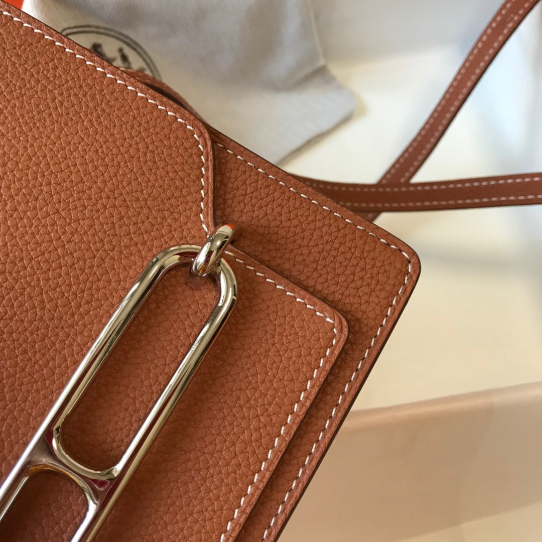 HM SAC ROULIS 18 CUIR TOGO CIDRE