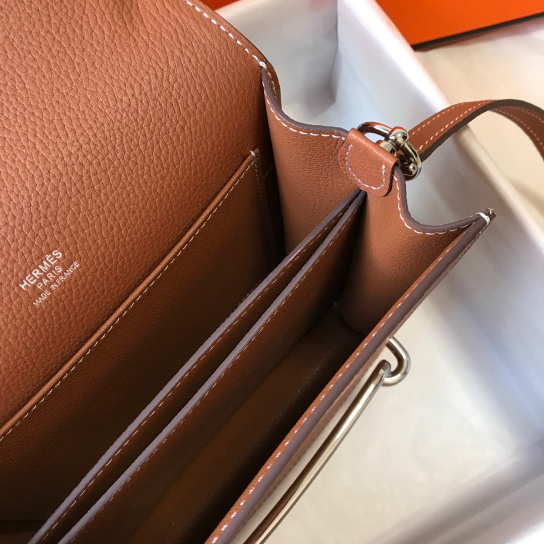 HM SAC ROULIS 18 CUIR TOGO CIDRE