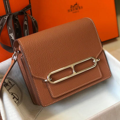 HM SAC ROULIS 18 CUIR TOGO CIDRE
