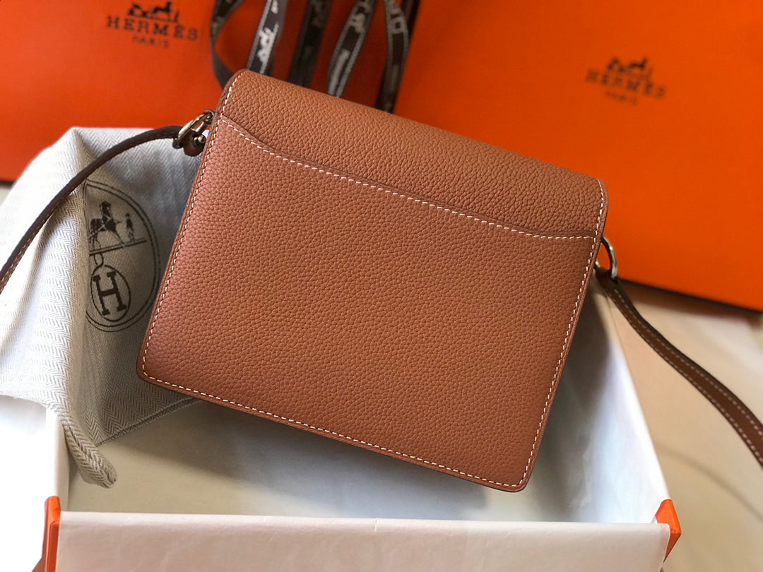 HM SAC ROULIS 18 CUIR TOGO CIDRE