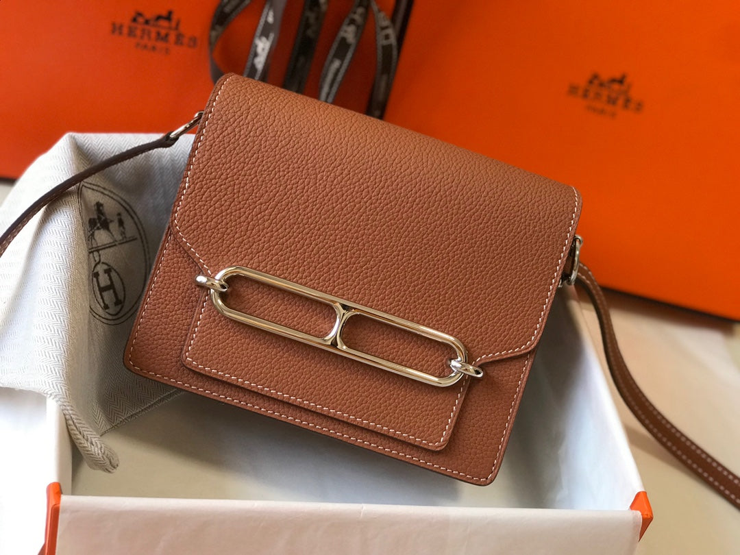 HM SAC ROULIS 18 CUIR TOGO CIDRE
