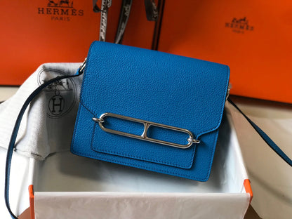 HM SAC ROULIS 18 COBALT CUIR TOGO