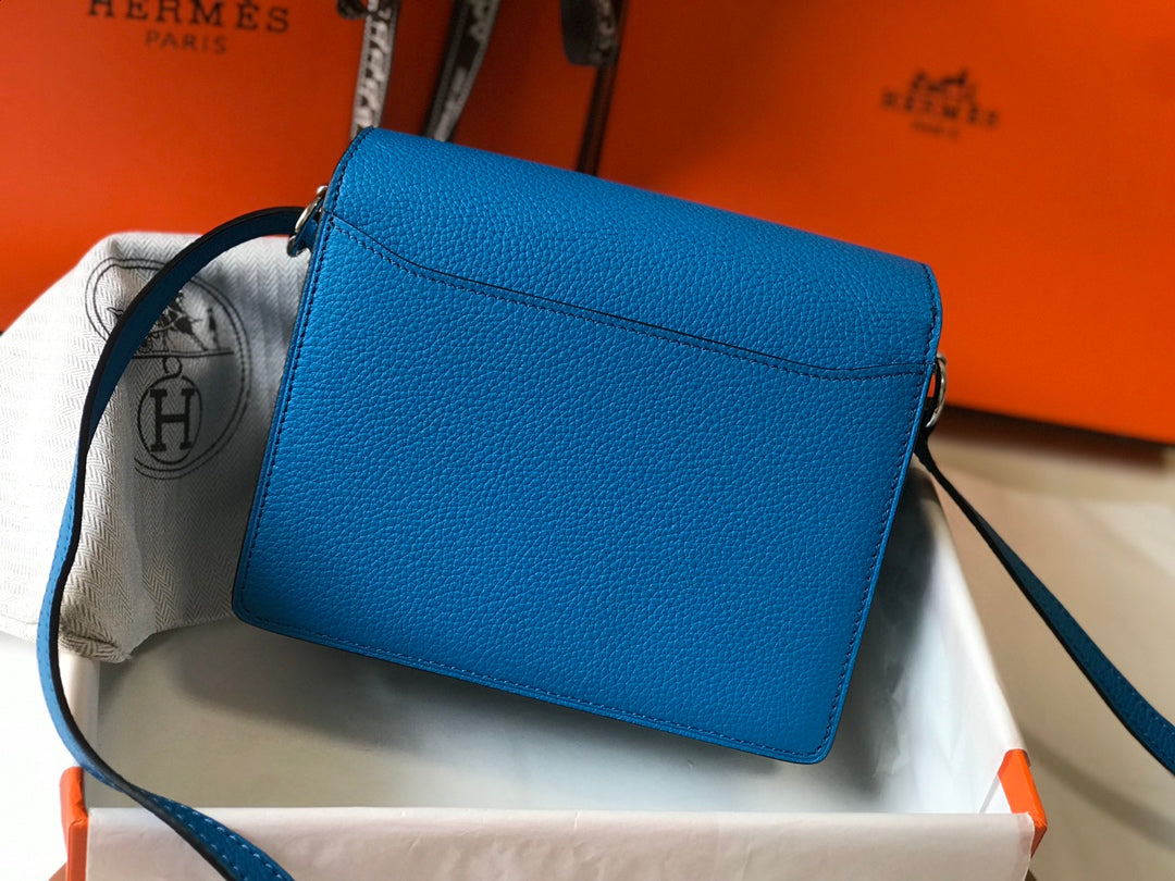 HM SAC ROULIS 18 COBALT CUIR TOGO