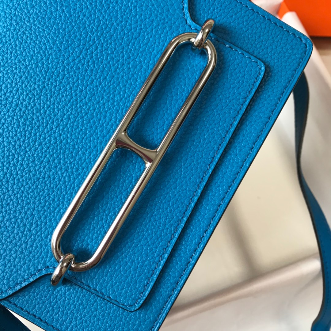 HM SAC ROULIS 18 COBALT CUIR TOGO