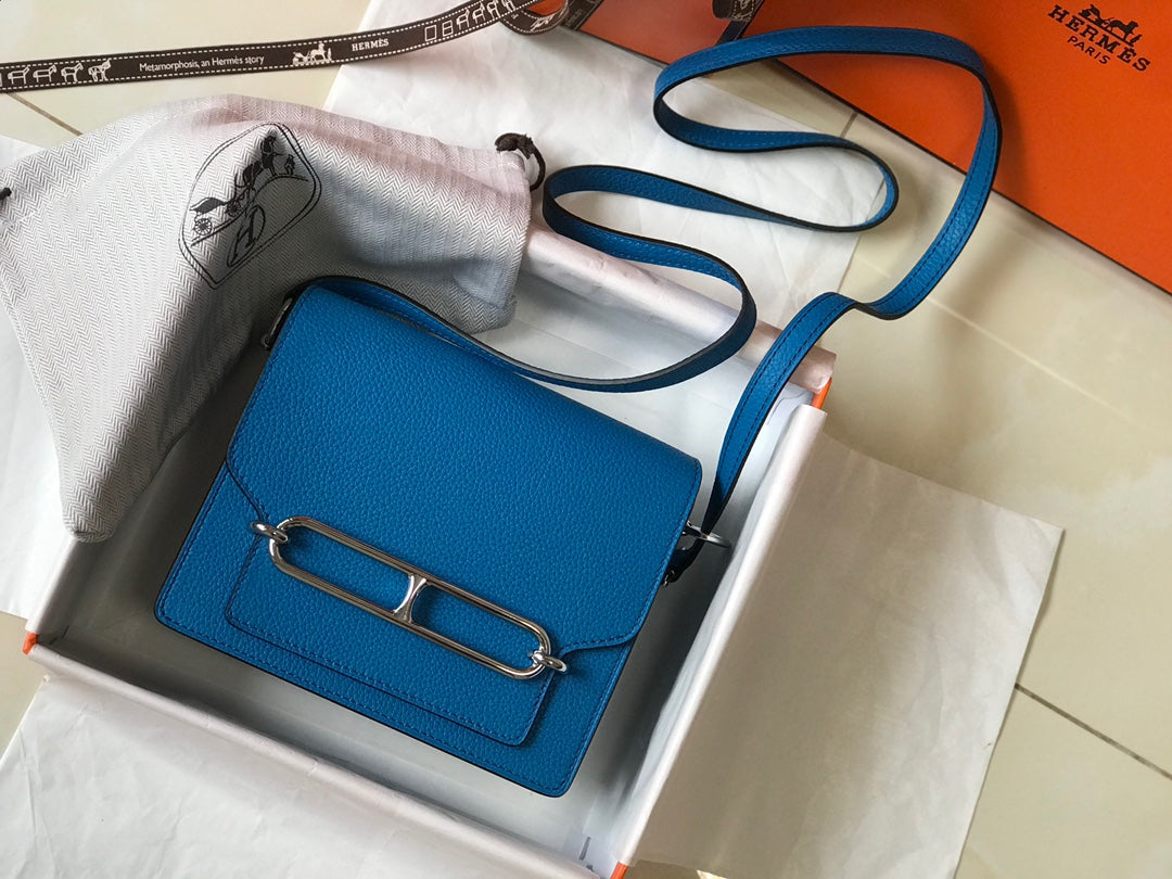 HM SAC ROULIS 18 COBALT CUIR TOGO
