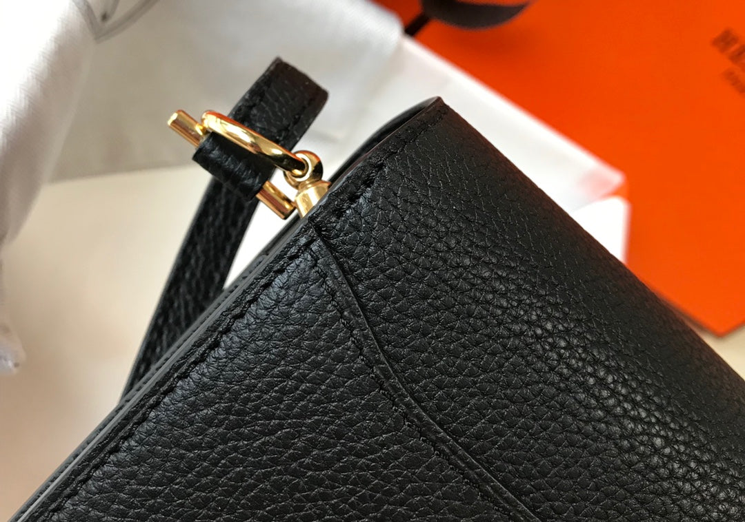 HM SAC ROULIS 19 CUIR TOGO NOIR