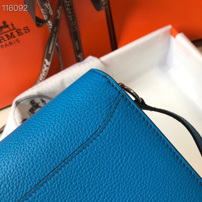 HM SAC ROULIS 19 COBALT CUIR TOGO
