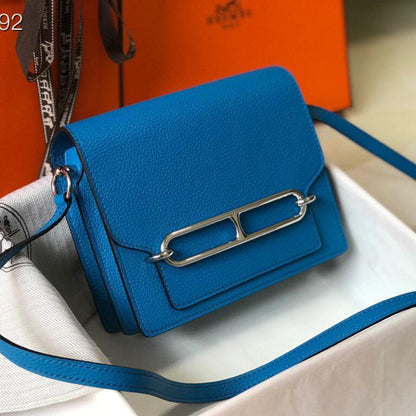 HM SAC ROULIS 19 COBALT CUIR TOGO