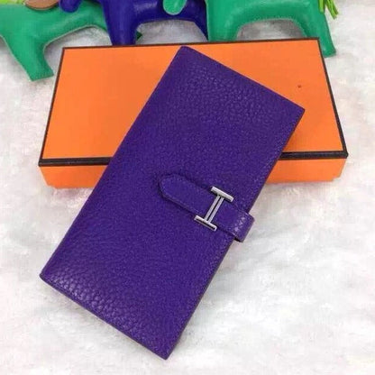 HM ベアン ウォレット 17.5 パープル トゴ シルバー金具