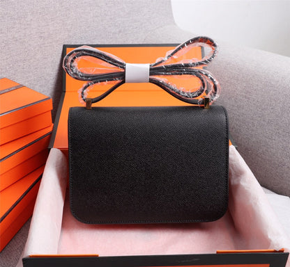 SACS HM CONSTANCE 22 NOIR EPSOM QUINCAILLERIE OR