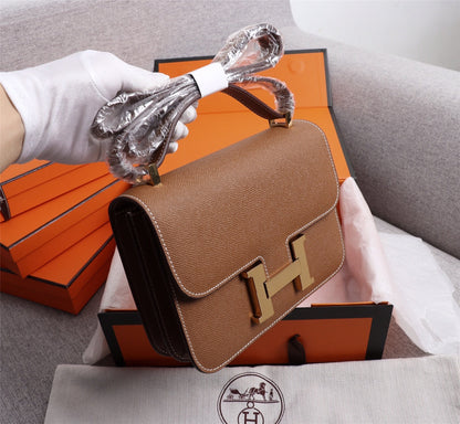 HM コンスタンスバッグ 19 ラセット エプソム ゴールド金具