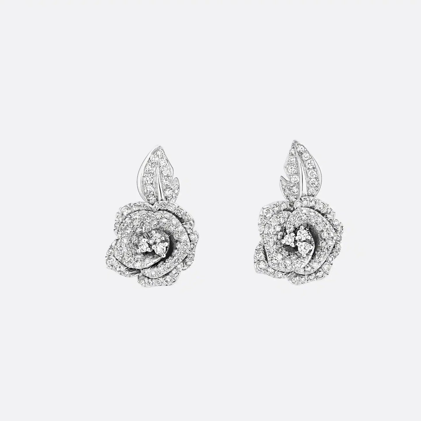 BOUCLES D'OREILLES MOYENNES ROSE BAGATELLE DIAMANT