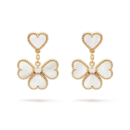 CLOVER SWEET WHITE MOP EARRINGS
