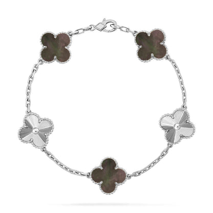 CLOVER 5 MOTIF GRAY MOP BRACELET COLLECTION