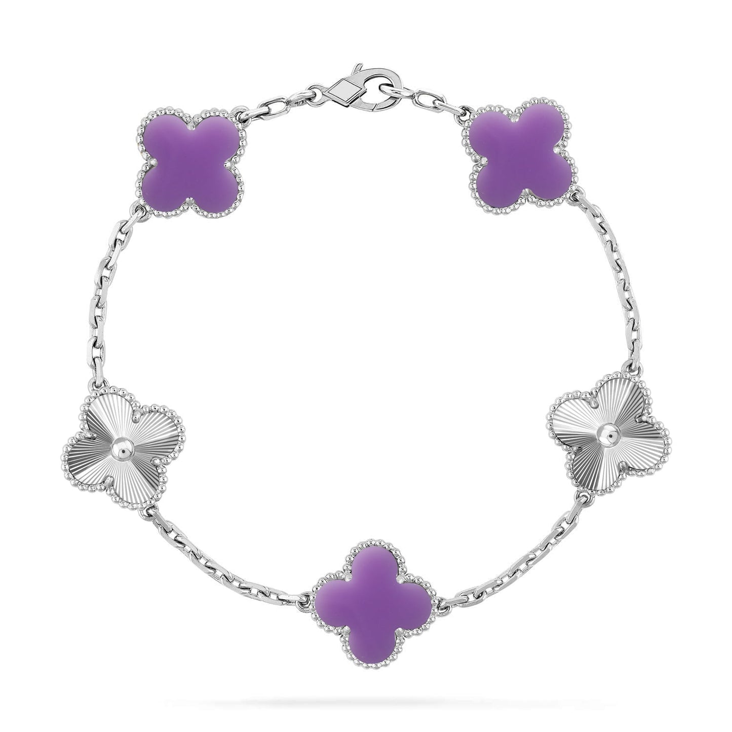 CLOVER 5 MOTIF LIGHT PURPLE BRACELET COLLECTION