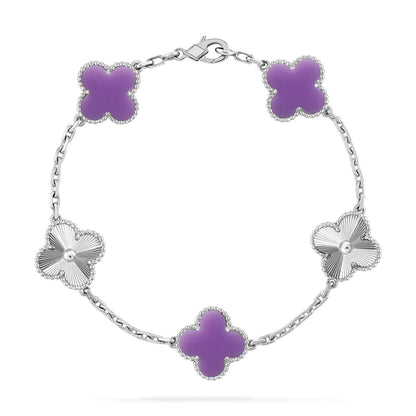 CLOVER 5 MOTIF LIGHT PURPLE BRACELET COLLECTION