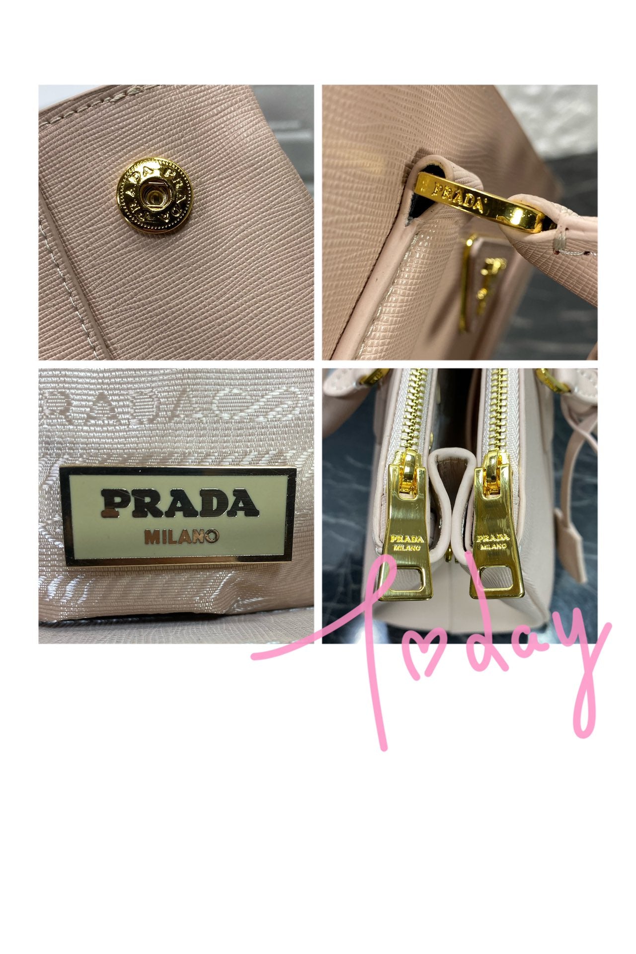 PRA GALLERIA 32 バッグ ベージュ サフィアーノ レザー