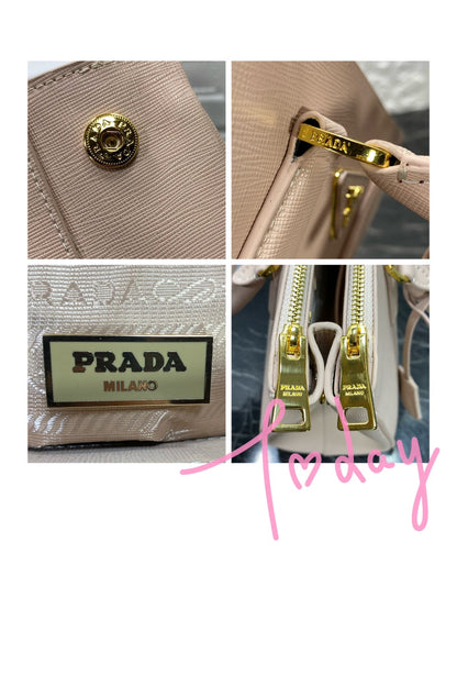 PRA GALLERIA 32 バッグ ベージュ サフィアーノ レザー