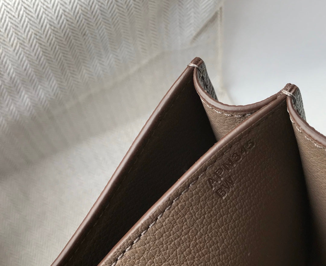 SAC HM CONSTANCE CUIR EPSOM GRIS QUINCAILLERIE ARGENTÉE