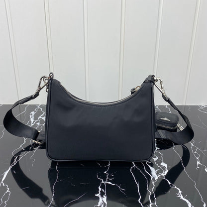 SAC PRA HOBO 22 EN RE-NYLON NOIR