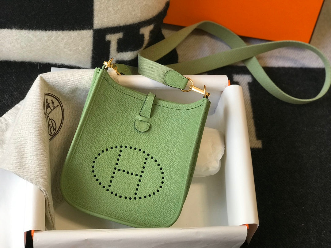 Mini Evelyne 18cm Vert Togo Ghw