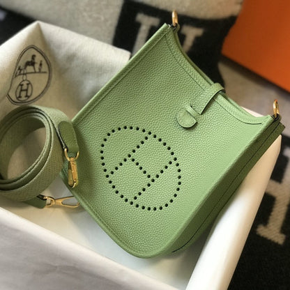 Mini Evelyne 18cm Vert Togo Ghw