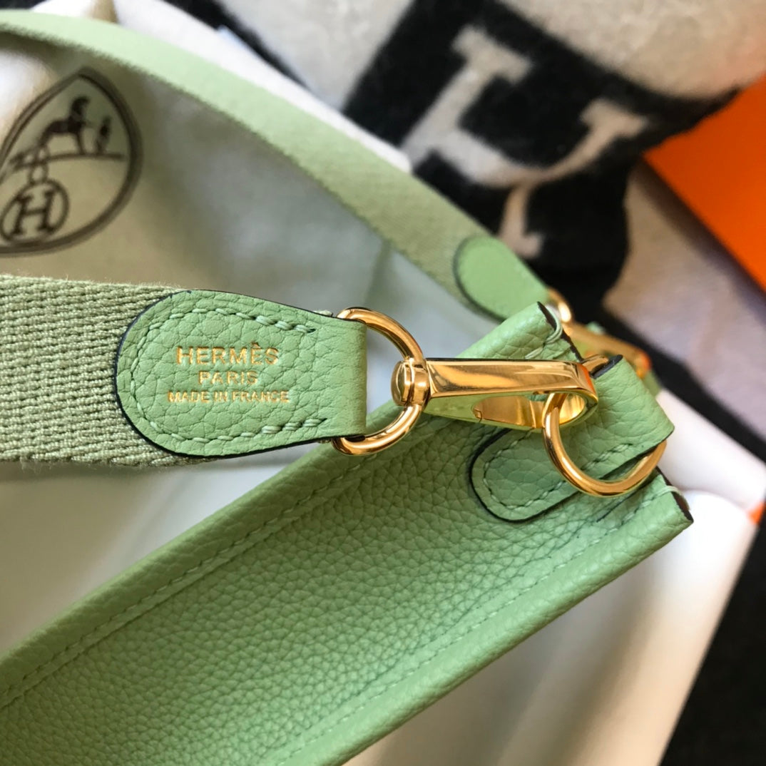 Mini Evelyne 18cm Vert Togo Ghw
