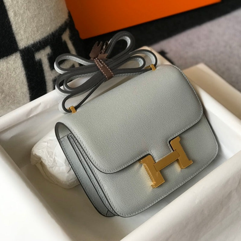 Constance 24 Bleu Glacier Cuir Epsom Accastillage Argenté