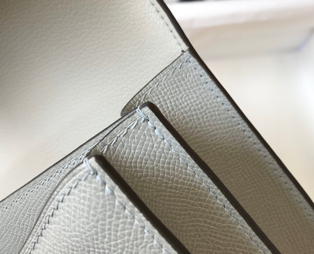 Constance 24 Bleu Glacier Cuir Epsom Accastillage Argenté