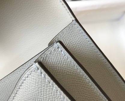 Constance 24 Bleu Glacier Cuir Epsom Accastillage Argenté