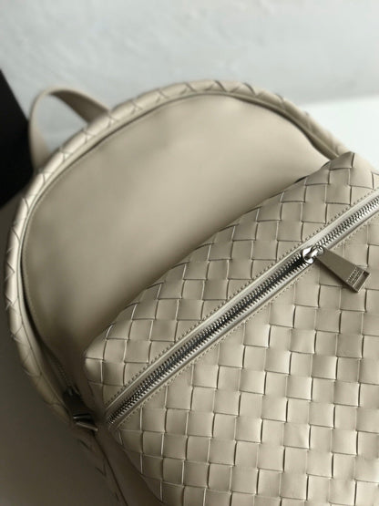 PETIT SAC À DOS INTRECCIATO 41 EN CUIR DE VEAU BEIGE