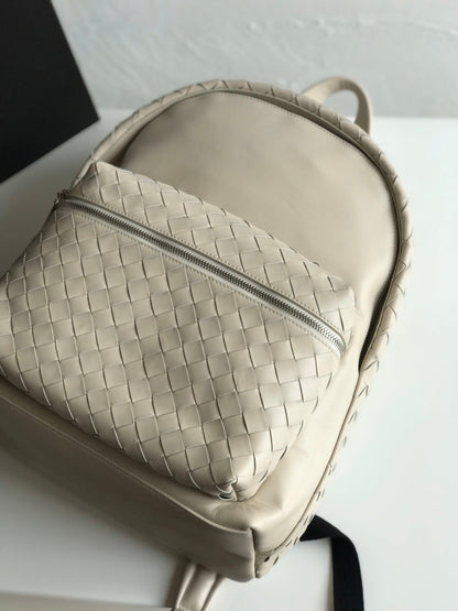 PETIT SAC À DOS INTRECCIATO 41 EN CUIR DE VEAU BEIGE