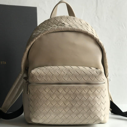 PETIT SAC À DOS INTRECCIATO 41 EN CUIR DE VEAU BEIGE