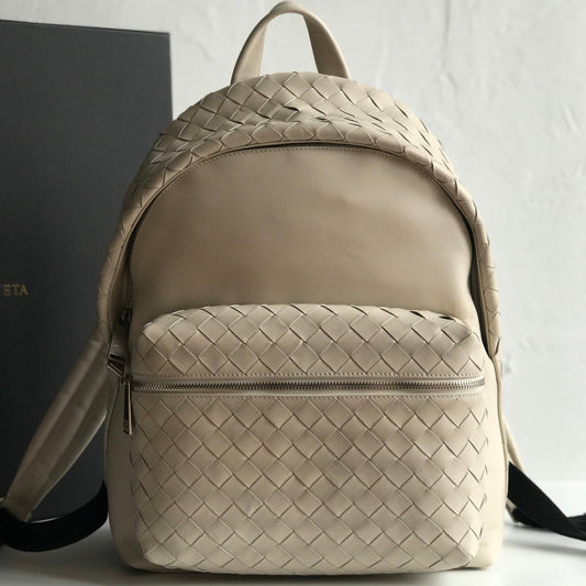 PETIT SAC À DOS INTRECCIATO 41 EN CUIR DE VEAU BEIGE