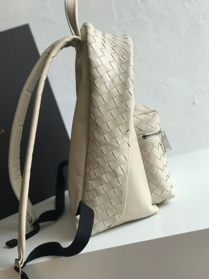 PETIT SAC À DOS INTRECCIATO 41 EN CUIR DE VEAU BEIGE