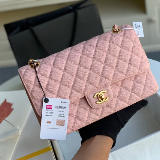 sac à rabat moyen 25 caviar rose ghw