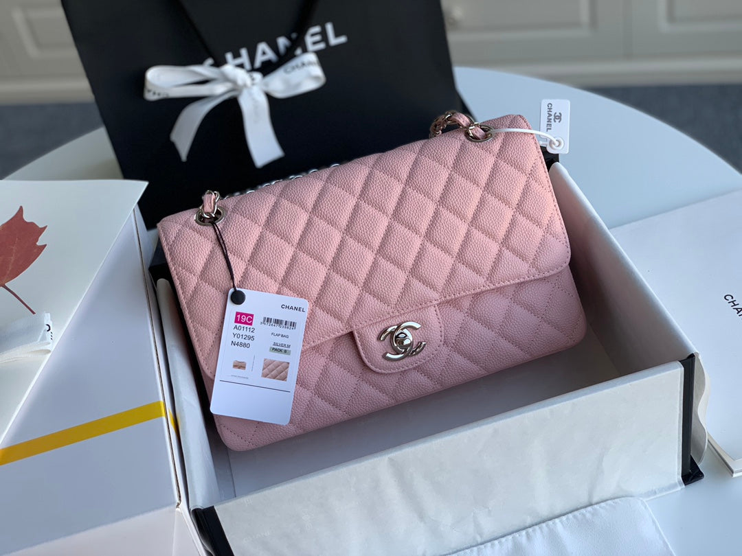 sac à rabat moyen 25 caviar rose shw
