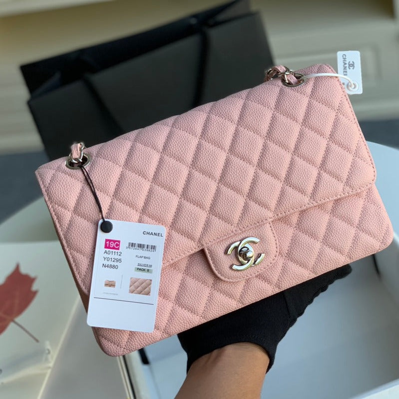 sac à rabat moyen 25 caviar rose shw