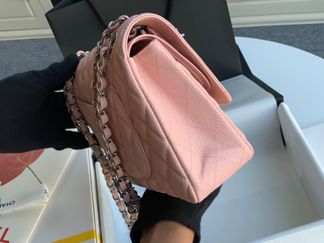 sac à rabat moyen 25 caviar rose shw