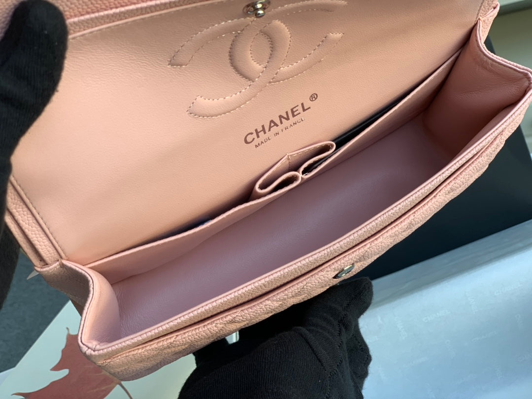 sac à rabat moyen 25 caviar rose shw
